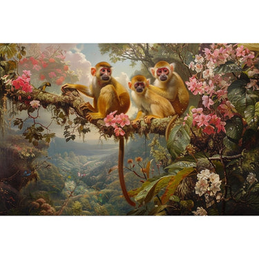 Canvas with Monkeys